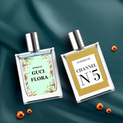 Gucci flora & chanel n°5 inspired perfume – pack of 2