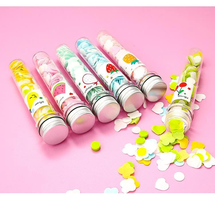 Flower-shaped paper soap strips