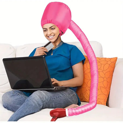 Hair dryer hooded diffuser cap