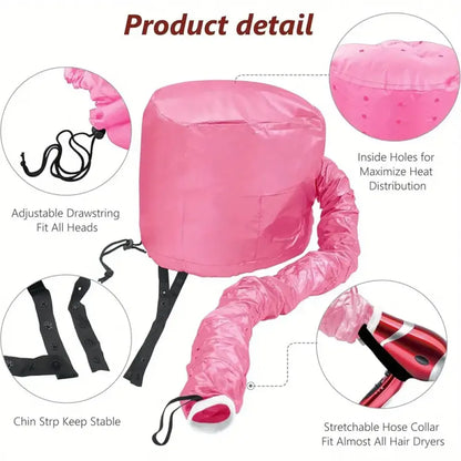 Hair dryer hooded diffuser cap