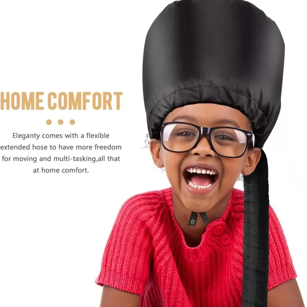 Hair dryer hooded diffuser cap