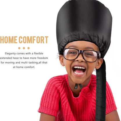 Hair dryer hooded diffuser cap