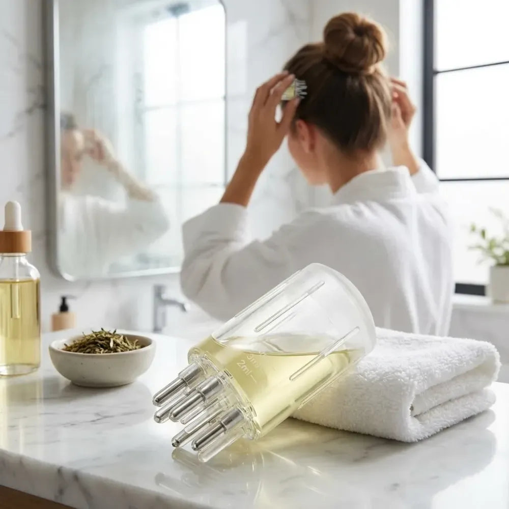 Hair treatment applicator brush - care
