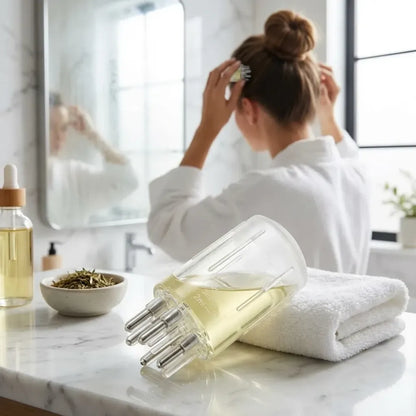 Hair treatment applicator brush - care