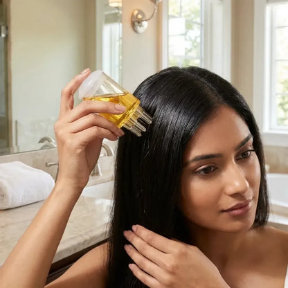 Hair treatment applicator brush - care
