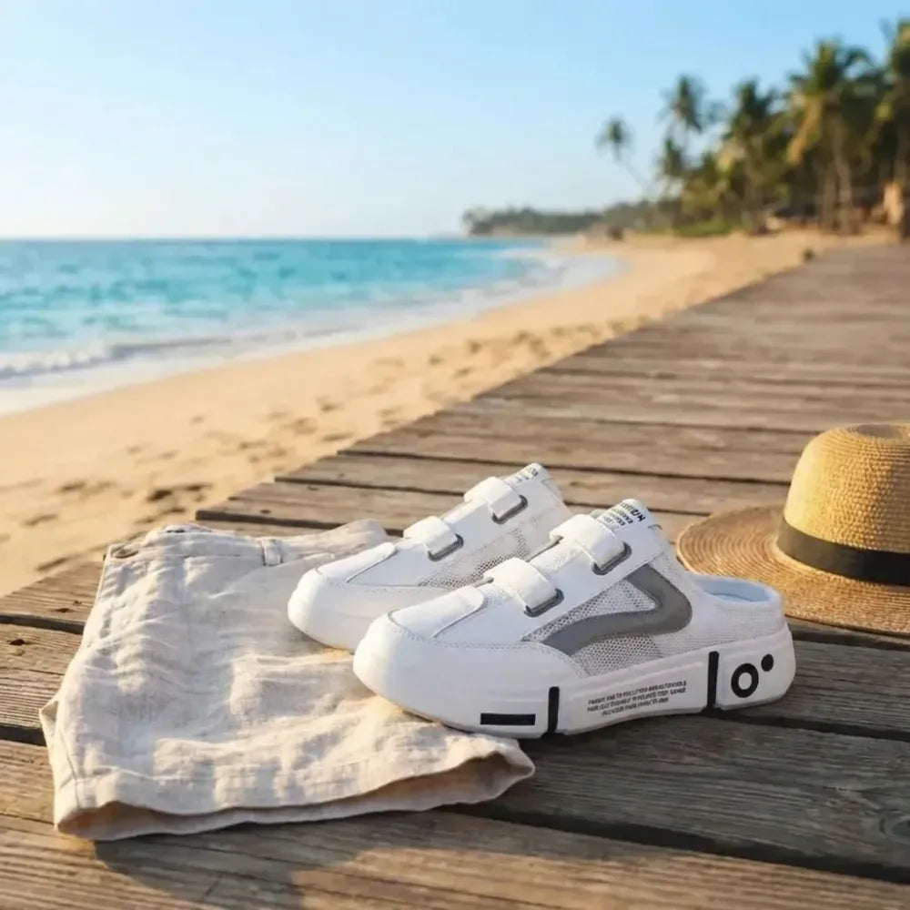 Half slippers - non-slip casual shoes for men