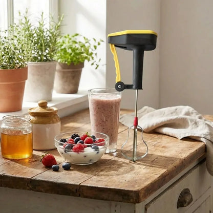 Hand-powered blender whisk - kitchen tool