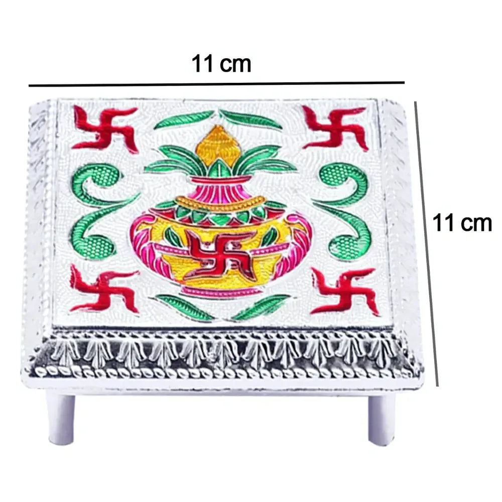Handcrafted minakari bajot stool - home decor