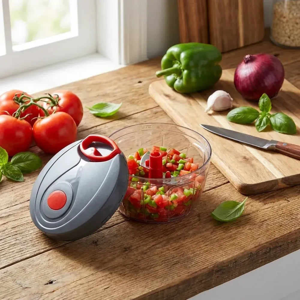 Handheld manual food chopper - home & kitchen
