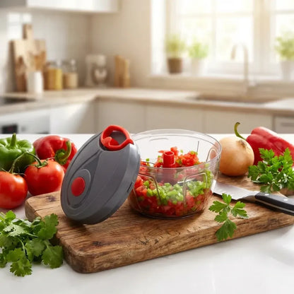 Handheld manual food chopper - home & kitchen
