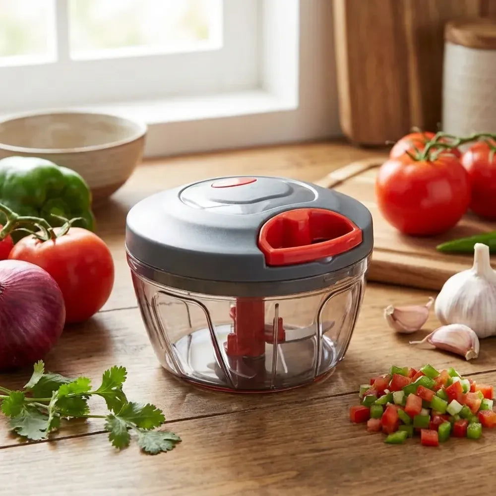 Handheld manual food chopper - home & kitchen