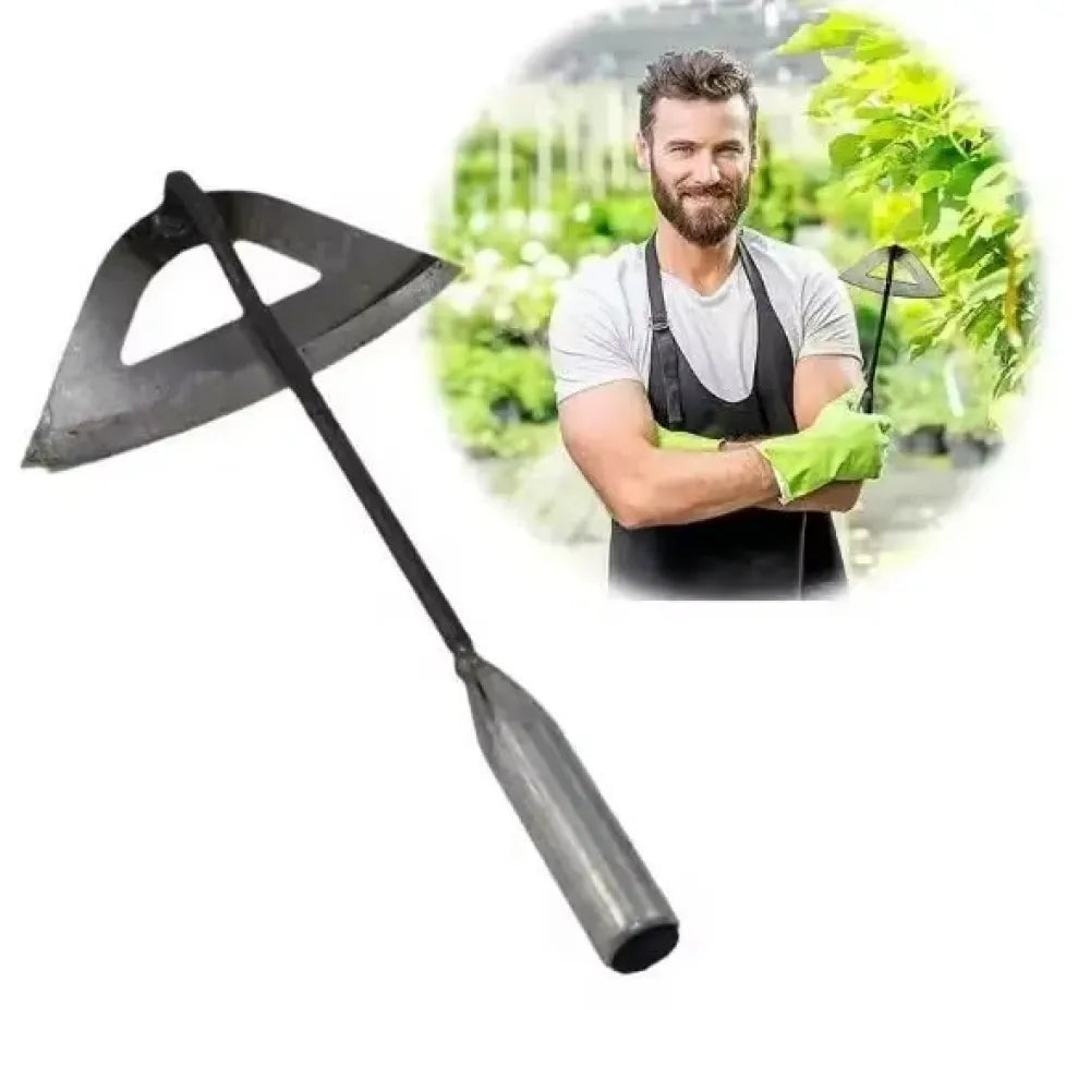 Handheld steel weeding rake