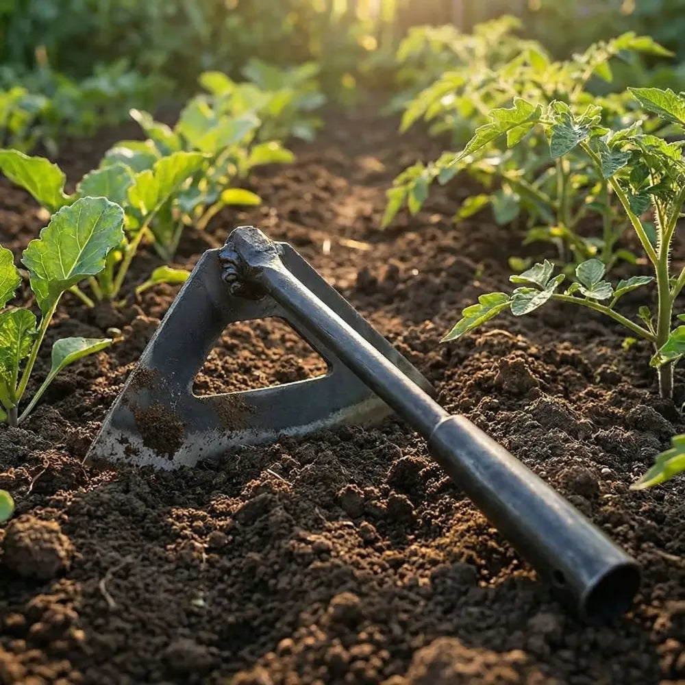 Handheld steel weeding rake