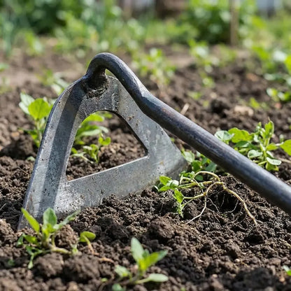 Handheld steel weeding rake