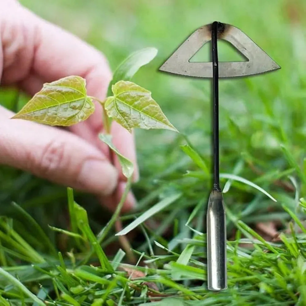 Handheld steel weeding rake
