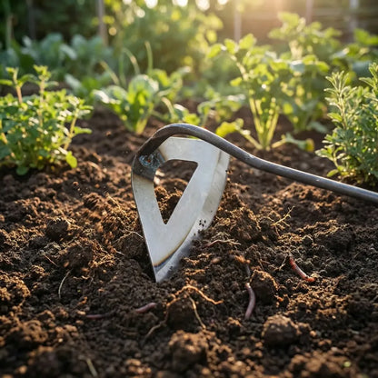 Handheld steel weeding rake
