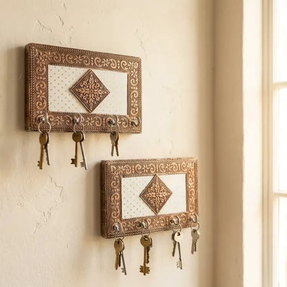 Handpainted meenakari keyholder - home improvement
