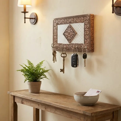 Handpainted meenakari keyholder - home improvement