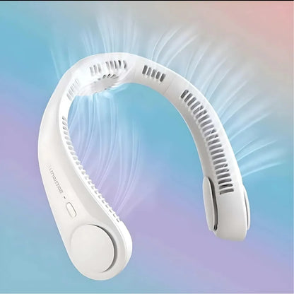 Hands free cooling neck fan