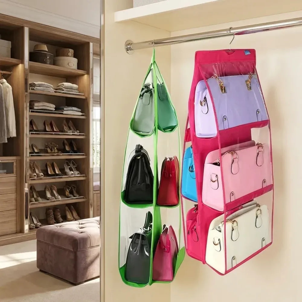 Hanging bag organizer (6-pocket) - home essentials