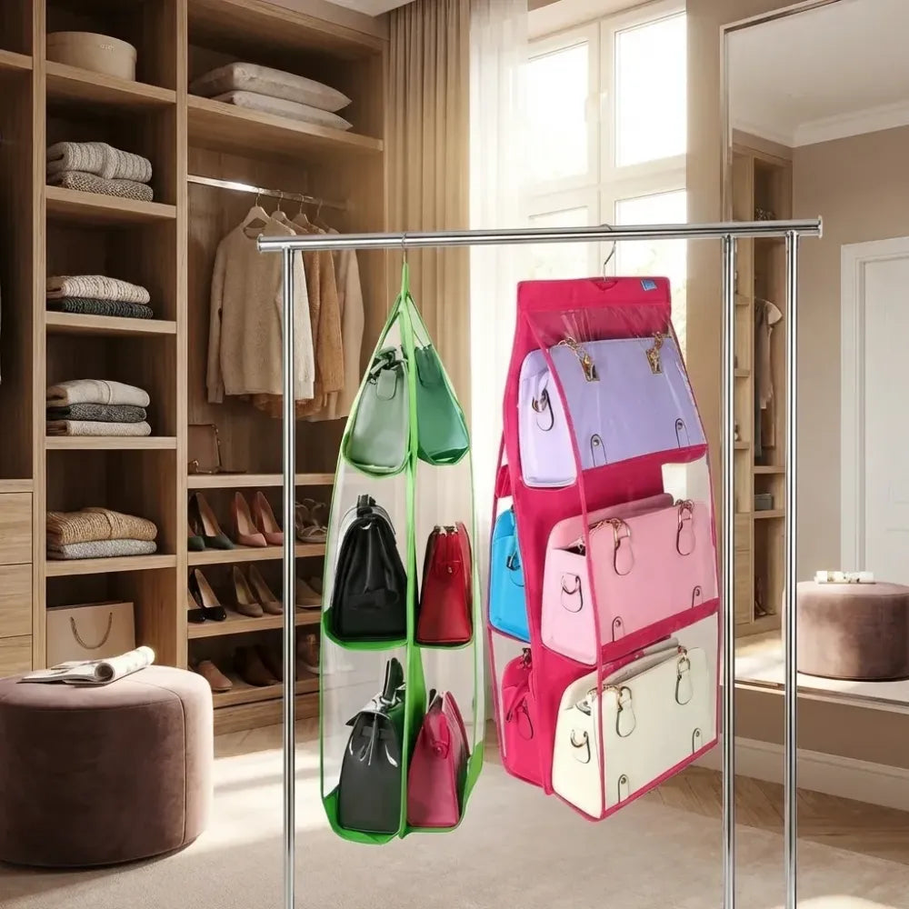 Hanging bag organizer (6-pocket) - home essentials