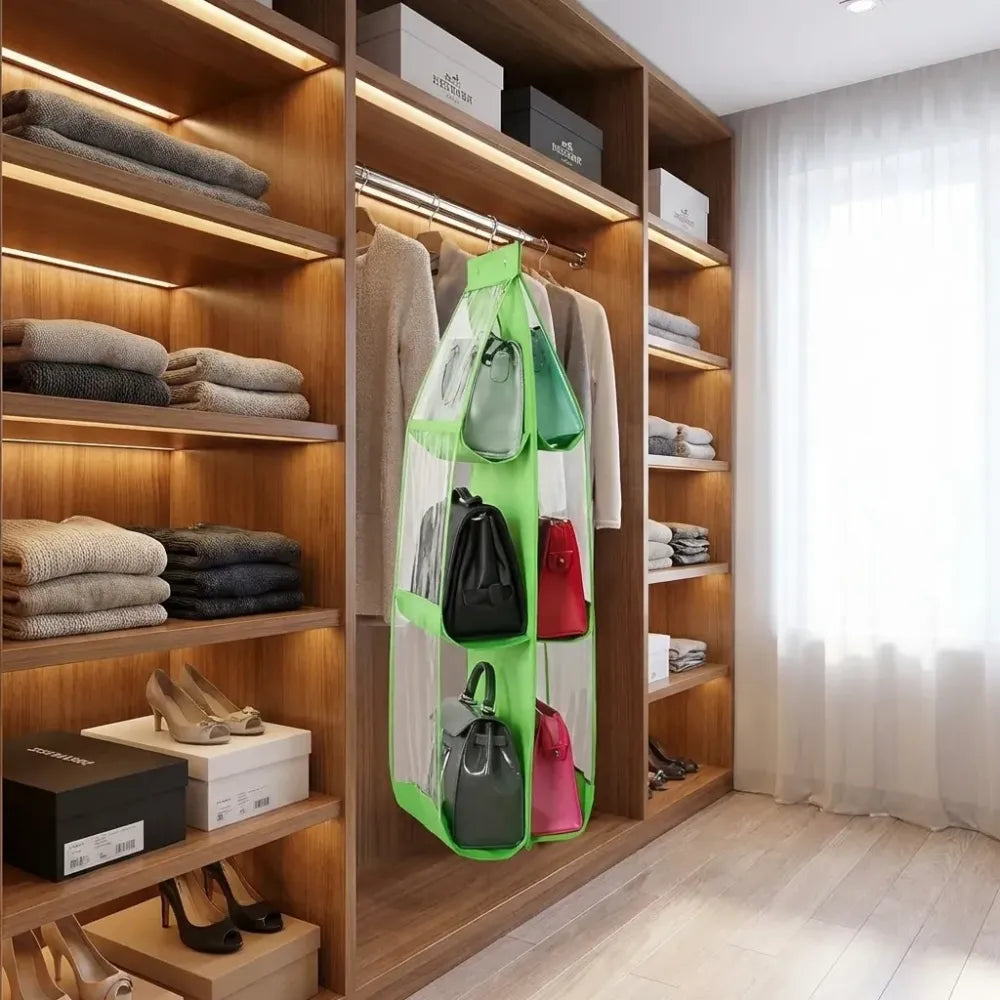Hanging bag organizer (6-pocket) - home essentials