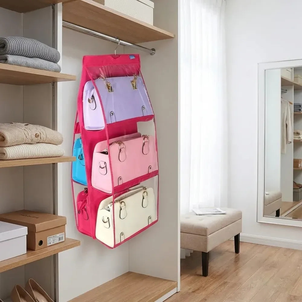 Hanging bag organizer (6-pocket) - home essentials