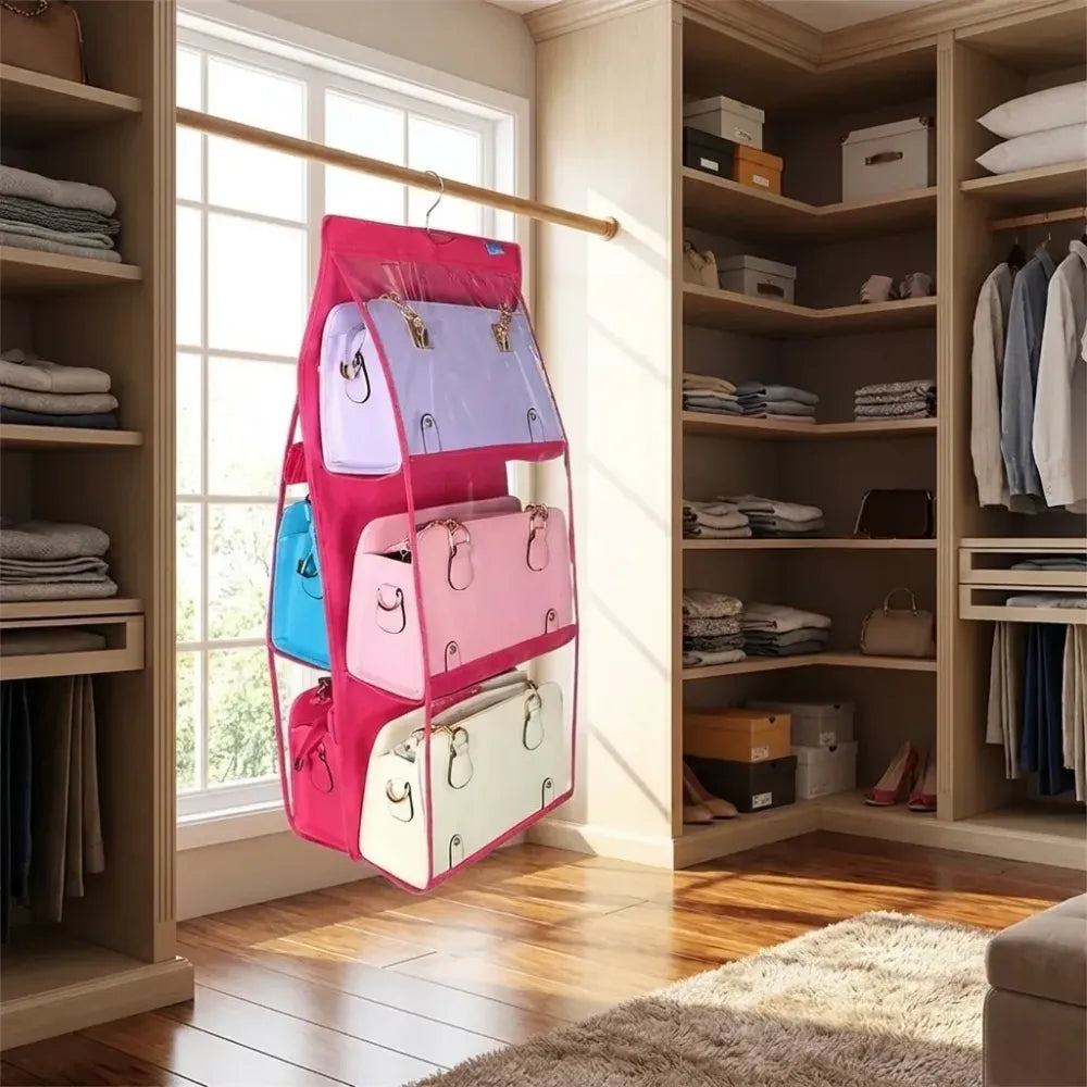 Hanging bag organizer (6-pocket) - home essentials