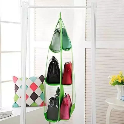 Hanging bag organizer (6-pocket) - home essentials