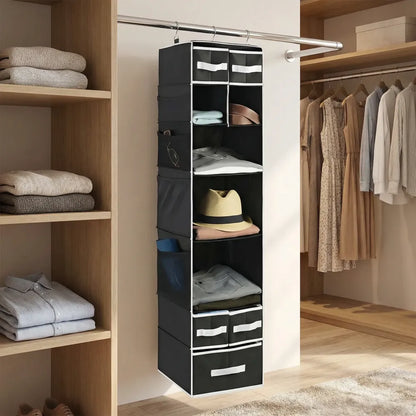 Hanging closet organizer with drawers - home improvement