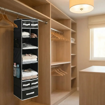 Hanging closet organizer with drawers - home improvement