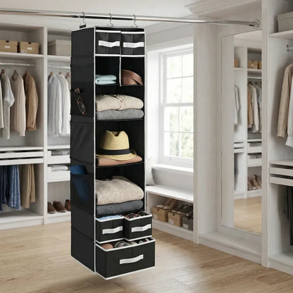 Hanging closet organizer with drawers - home improvement