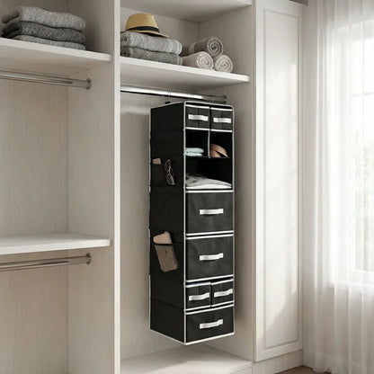 Hanging closet organizer with drawers - home improvement