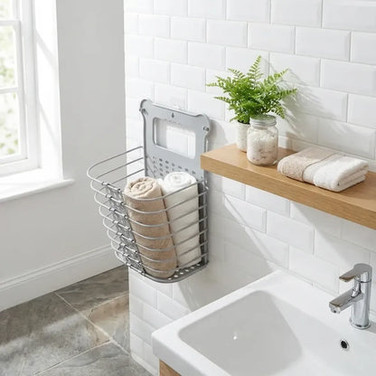 Hanging plastic laundry basket