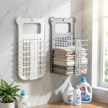 Hanging plastic laundry basket