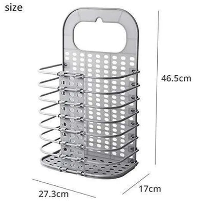 Hanging plastic laundry basket