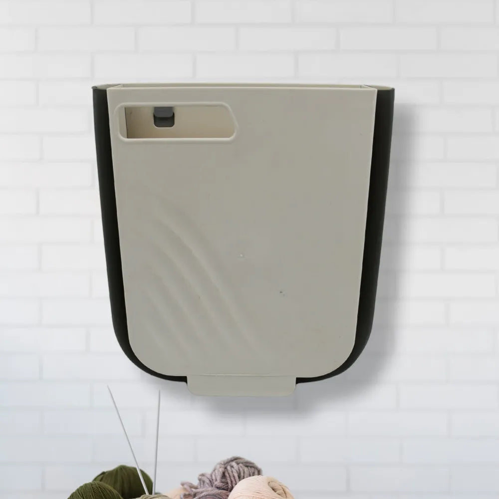 Hanging trash can for kitchen cabinet door small collapsible foldable waste bins holder bathroom bedroom office car