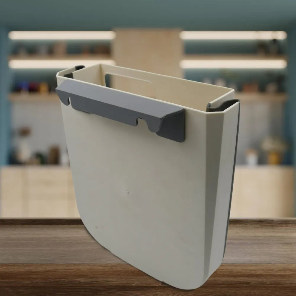 Hanging trash can for kitchen cabinet door small collapsible foldable waste bins holder bathroom bedroom office car