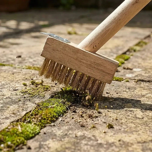 Hard wire weed removal brush
