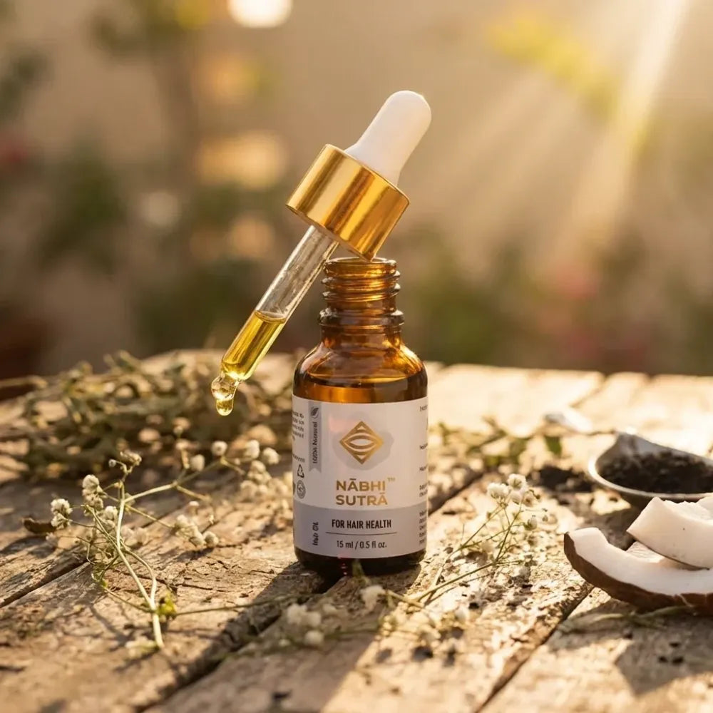 Healthy hair care belly button oil