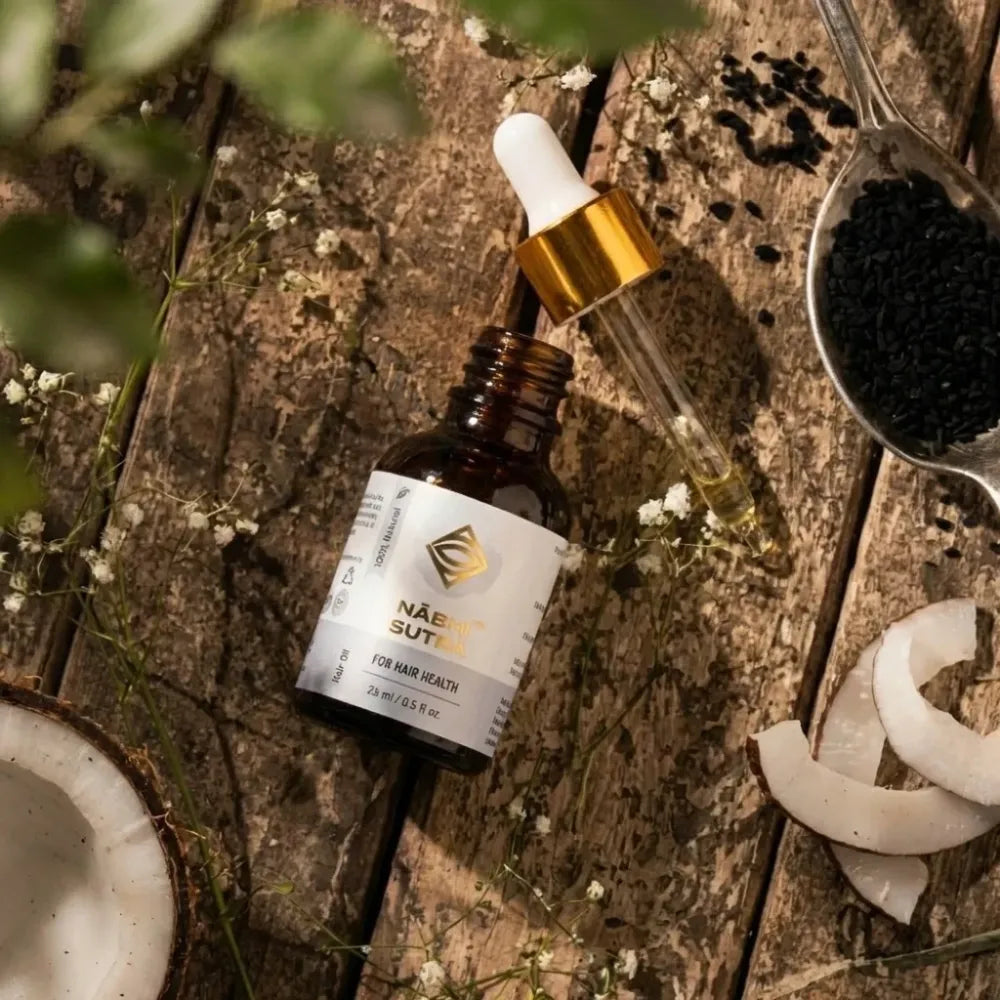 Healthy hair care belly button oil