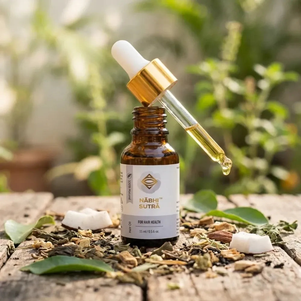 Healthy hair care belly button oil