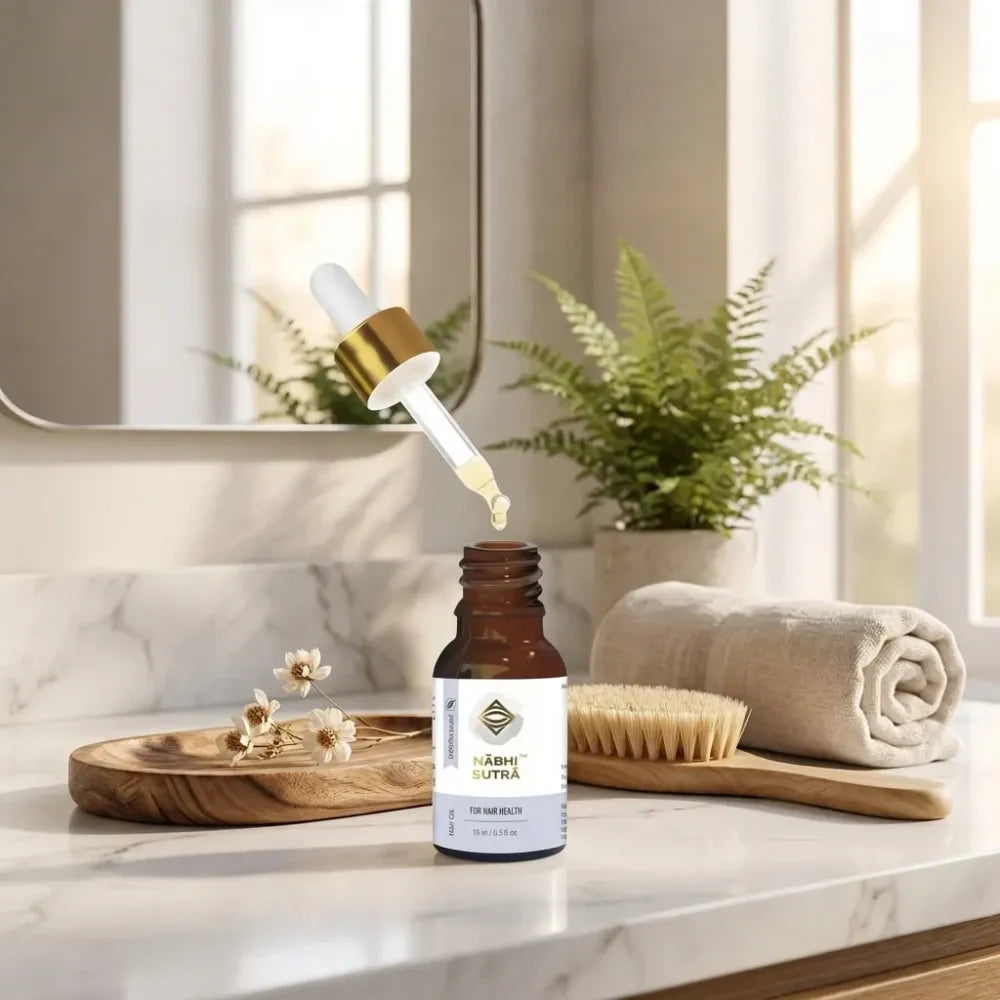 Healthy hair care belly button oil