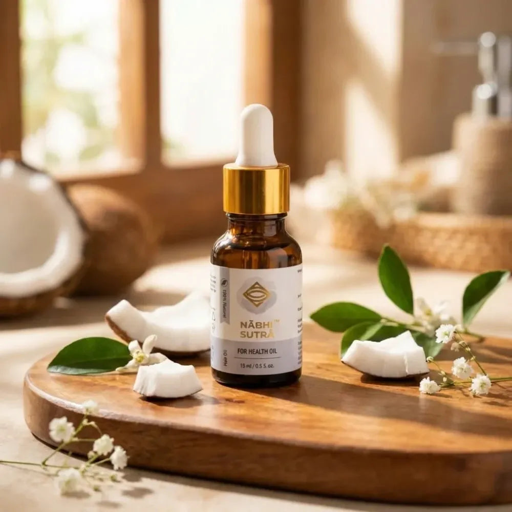 Healthy hair care belly button oil