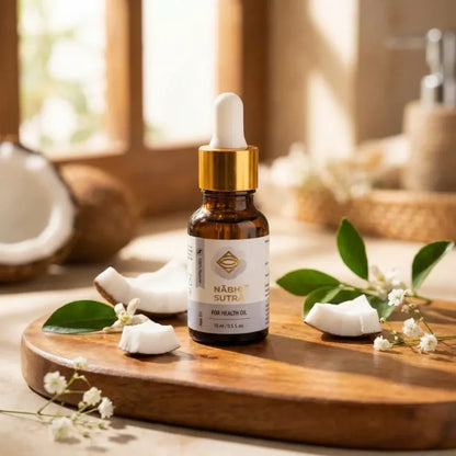 Healthy hair care belly button oil