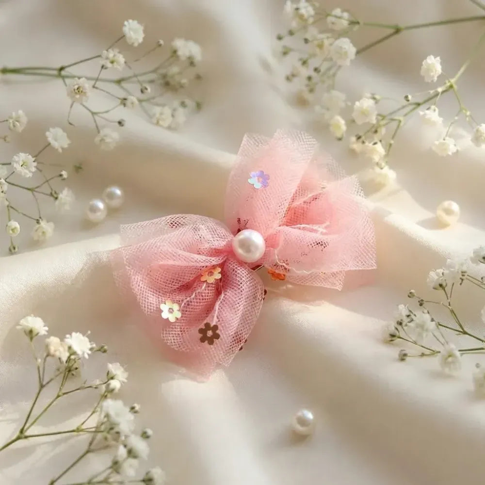 Heart-shaped bow hair clip - home improvement