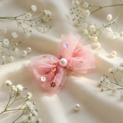 Heart-shaped bow hair clip - home improvement