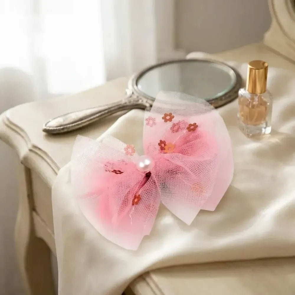 Heart-shaped bow hair clip - home improvement