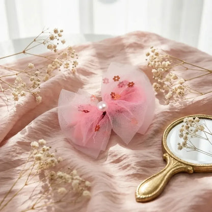 Heart-shaped bow hair clip - home improvement