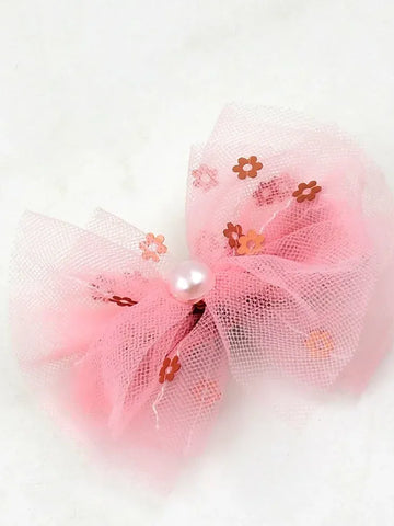 Heart-Shaped Bow Hair Clip